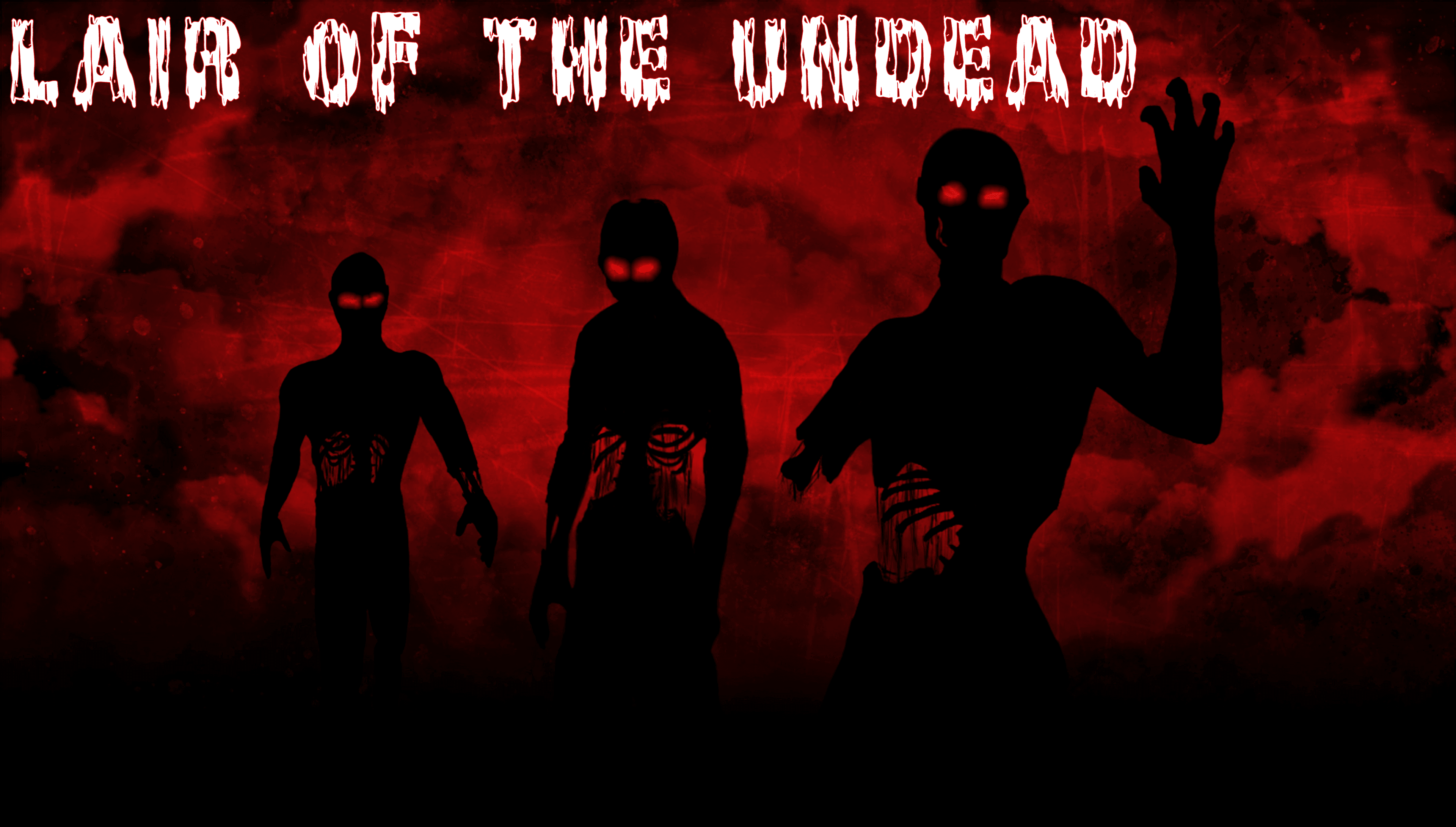The blood-red Lair of the Undead title art with glowing-eyed undead closing in from the darkness